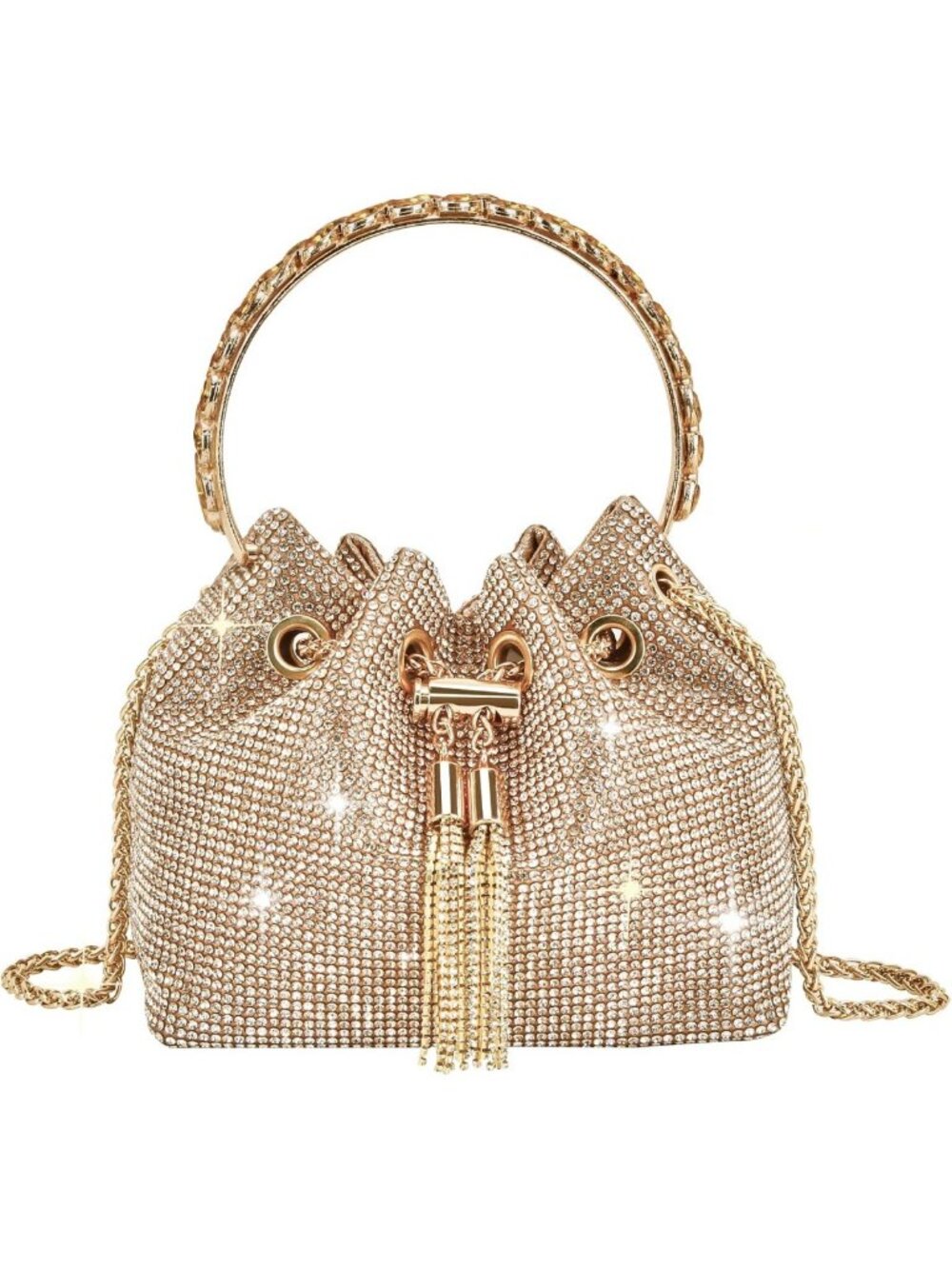 Sparkly Rhinestone Evening Clutch Bag - Bling Purse for Party, Wedding, Prom